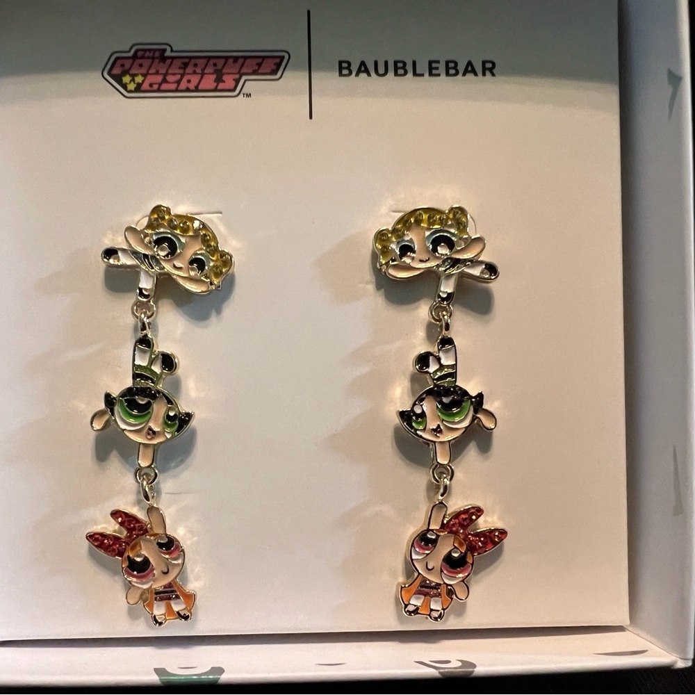 Powerpuff Girls Baublebar Dangle Earrings New